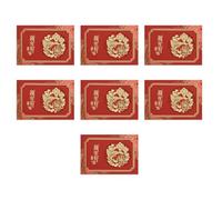 Juego de 7 tarjetas de felicitación emergentes de Año Nuevo chino 2025 Año de la serpiente para enviar deseos especiales a los amantes, tarjetas de papel fáciles de usar