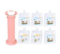 Juego De 7 Uds. De Exprimidor De Frutas para Bebés, Fabricante De Bolsas De Comida para Bebés, Bolsas De Colores Puros, Relleno De puré para Apretar Frutas para Niños Pequeños