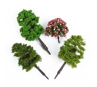 Juego de 70 árboles modelo para HO Z para distribución de tren a escala TT y paisaje de jardín, adecuado para edificios y decoración de paisajes
