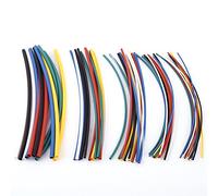 Juego de 70 tubos termorretráctiles de 5 tamaños, surtido 2:1, sin halógenos, tubo retráctil para envolver cables, 7 colores