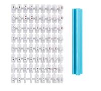 Juego de 72 almohadillas para galletas de alfabeto, con letras mayúsculas, cortadores de galletas y sellos para crear mensajes personalizables estampados