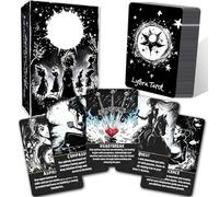 Juego de 78 cartas del tarot Lythra, cartas del tarot oráculo para principiantes, herramientas espirituales para intuición, perspicacia emocional y sabiduría interior, adecuadas para principiantes y