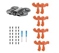 Juego de 8 accesorios de hélice para DJI Neo 2 Drone, palas de pádel de PC de colores con aros protectores, incluye destornillador y 24 tornillos, 4,9 x 4,9 x 0,6 cm