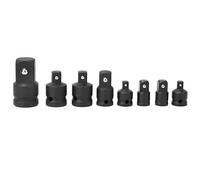 Juego de 8 adaptadores de vaso negros reductores, convertidor para llave de impacto, reductor de vasos de acero al cromo-vanadio para herramientas de accionamiento de 1/4, 3/8, 1/2