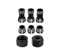 Juego de 8 alicates de sujeción de 6 mm, 6,35 mm, 8 mm, con 2 tuercas | Portabrocas para máquina de grabado Einhell Katsu Bosch Dewalt