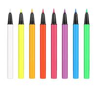 Juego de 8 bolígrafos fluorescentes para artes corporales de fácil aplicación, estuche de polipropileno, multiusos, para disfraces de Halloween y ocasiones especiales, maquillaje fluorescente