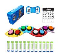 Juego de 8 botones de perro de colores con 4 alfombrillas, botón de grabación de voz con 25 calcomanías, botones de entrenamiento grabables para perros, botón de zumbadores parlantes para perros