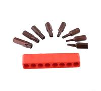 Juego de 8 brocas de seguridad TS8 TS10 TS15 TS20 TS25 TS27 TS30 TS40 de 5 puntos para taladro eléctrico, acero endurecido de 1 pulgada de largo para tareas técnicas