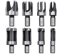 Juego De 8 Brocas For Cortar Tapones De Madera, Herramienta De Corte Cónica Recta, Cuchillo De Corcho, HSS, Tipo Garra, For Carpintería, 6 Mm, 10 Mm, 13 Mm Y 16 Mm.