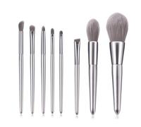 Juego de 8 brochas de maquillaje de fibra sintética llamativas, delicadas brochas de maquillaje facial, aspecto profesional