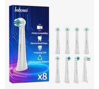 Juego de 8 cabezales de cepillo de dientes eléctrico Oral-B iO serie 2/3/4/5/6/7/8/9/10 compatible con Oral-B IO, apto para encías sensibles, eliminación de placa profunda, color blanco