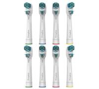 Juego de 8 cabezales de repuesto compatibles con cepillo eléctrico Oralb Dual Clean, cerdas suaves Premium DuPont, limpieza profunda y suave