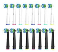 Juego de 8 cabezales de repuesto de precisión compatibles con cepillo de dientes eléctrico Oral B Braun, color negro