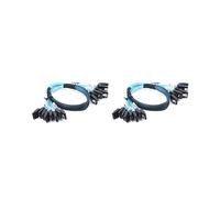 Juego de 8 Cables (2 Sets) - Cables 3.0 de 7 Pines y 6 Gb/S para PC, Discos Duros (HDD), Unidades SSD, NAS y Equipos Host.