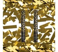 Juego de 8 Cañones Confeti Oro 40 cm - Alcance 5-8 m - Confeti Metalizados Dorados Largo Alcance Aire Comprimido - Boda, Año Nuevo, Cumpleaños, Fiesta, Evento Pro - Zenda Club