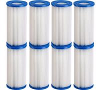 Juego de 8 cartuchos filtrantes azul 20,5x10,5cm