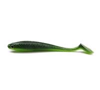 Juego de 8 cebos Blandos de Cola en T, Gusanos de hundimiento Lento de Alta Densidad, Herramientas de Pesca de Agua Dulce Compatible with lubina y mandarín.(Dark Green,6.5cm)