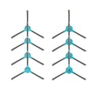Juego de 8 cepillos laterales desmontables de 3 brazos para aspiradoras Conga 1290 1390, robot, cepillos laterales de limpieza, cepillo lateral de repuesto, cepillo de barrido de repuesto