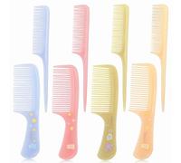 Juego de 8 cepillos para el pelo para niñas y niños, mini peines con dientes grasos y desenredador, para cabello húmedo y seco, bonito juego de cepillos de viaje para niños pequeños, bebés, niñas y