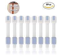 Juego de 8 cerraduras para armario de seguridad para bebé, armarios a prueba de niños, cajones, horno, asiento de inodoro, cerraduras para nevera Talla:8PCS