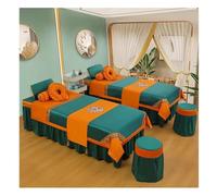 Juego De 8 Colchas para Salón De Belleza. Incluye Sábana, Funda Nórdica, Núcleo De Edredón, Banderín, Funda De Almohada, Reposapiés, Reposacabezas Y Funda De Taburete(Multi-colored/E,185x70x55 cm)