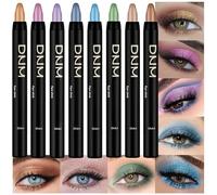 Juego de 8 colores con purpurina para sombra de ojos, juego de maquillaje, mocha del desierto, beige, dorado, morado claro, rosa, azul cielo, verde, brillante, delineador de ojos, paleta de sombras de