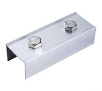 Juego de 8 conectores de soporte de panel solar, aleación de aluminio, 120 x 41 x 30 mm, kit de empalme de riel fotovoltaico para montaje en marco