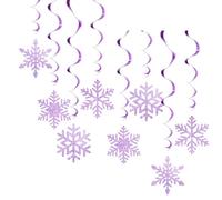 Juego de 8 copos de nieve de Navidad con forma de remolino para colgar en espiral, muñeco de nieve, decoraciones navideñas para vacaciones