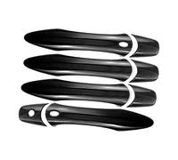 Juego De 8 Cubiertas Para Manijas Puertas Exteriores Con 2 Orificios Para Llave Inteligente Para Infiniti QX80 SUV 2014-2024 ABS Negro Brillante Antideslizante