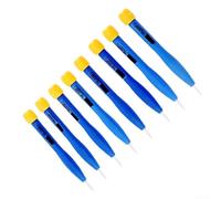 Juego de 8 destornilladores de ajuste de cerámica, antiestáticos, no conductores, circonitas, para circuito RF, inductor, condensador, resistencia, afinación, color azul