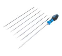 Juego de 8 destornilladores de cuchillas intercambiables - Perfil T Torx con taladrado - Precisión y versatilidad - D-Work
