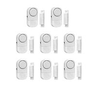Juego de 8 detectores magnéticos de seguridad para puerta y ventana, minialarmas inalámbricas con sensor de entrada de infrarrojos, color blanco (batería incluida), marca Senweit