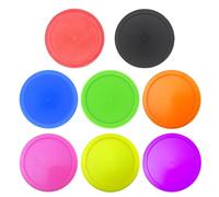 Juego de 8 discos de hockey sobre hielo, multicolor para juegos de mesa, brillantes, ligeros, duraderos, flexibles, de deslizamiento suave, accesorios de repuesto para niños y adultos, entretenimiento