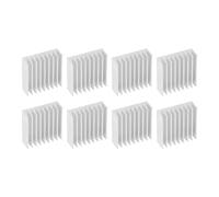Juego de 8 disipadores térmicos, refrigerador térmico de aluminio para CPU y módulo de potencia, kit de radiador de enfriamiento anodizado de 50 x 50 x 17 mm con superficie (Con respaldo adhesivo)