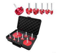 Juego de 8 escariadores de tuberías PPR, juego de herramientas de ahorro de montaje para tubos de drenaje de PVC CPVC ABS, desbarbador alimentado por taladro con eje hexagonal de 3/8 pulgadas, tamaños