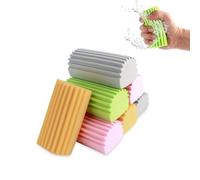 Juego de 8 esponjas para limpieza húmeda, esponja húmeda para polvo, reutilizables, con 4 colores, plumero para limpieza del hogar, cristal