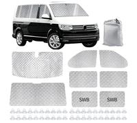 Juego de 8 Esteras térmicas Cabina de Conductor para VW T5 T6 SWB, Alfombrillas térmicas para Cabina Parasol para Parabrisas de Coche Adecuada Interior Parasol Interno de Lujo