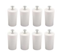 Juego de 8 estores enrollables con tornillos, material PP blanco de 40 mm para protección de muebles, repuesto completo para topes de persiana enrollable