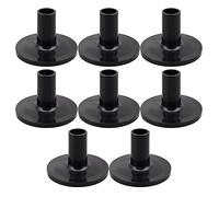 Juego de 8 fundas largas para platillos con base de brida para juego de batería, accesorios de piezas de instrumentos de percusión, fundas negras para soporte de platillos