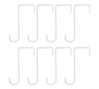 Juego de 8 ganchos de metal para patio, resistentes a la corrosión, para comederos de pájaros, plantas, decoraciones al aire libre, peso fuerte (blanco)