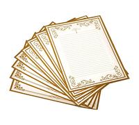 Juego de 8 hojas de papel de carta, impresora de diseño retro, disponible para invitaciones vintage, álbumes de recortes, caligrafía gótica, juego de escritura con sobres para niñas, niños, mujeres y