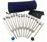 Juego De 8 Horquillas De Afinación, Perfectas For Curación, Terapia De Sonido, Reparación De ADN, Con Paño De Limpieza De Martillo De Silicona Y Bolsa, Budistas, Profesores De Yoga Sanadores De Sonido