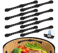 Juego de 8 imanes de silicona para Airfryer, 12 cm más largos para evitar el plegado y la combustión del papel, compatible con freidoras de 1 y 2 cestas