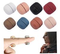 Juego de 8 imanes para hiyab, alfileres para hiyab de aleación de colores magnéticos fuertes, alfiler para chal sin perforaciones de usos múltiples para ropa, vestidos, bufandas