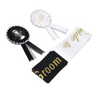 Juego de 8 insignias para novia y novio, banda de novio para ser para despedida de soltera, suministros de despedida de soltera, broche de insignia para fotos de fiesta