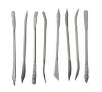 Juego de 8 limas de rifle de escofina, acero al carbono, herramienta de mano gruesa de doble extremo para proyectos de carpintería y tallado