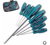 Juego de 8 llaves hexagonales de acero al cromo vanadio, extremos biselados para una inserción suave para reparación de bicicletas en el hogar