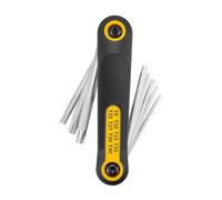 Juego de 8 llaves hexagonales plegables de acero al carbono tratado térmicamente para uso doméstico y uso mecánico profesional, llave de estrella antioxidante