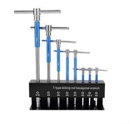 Juego de 8 llaves tipo TL con diseño de barra deslizante para un mejor control de par y práctico soporte de almacenamiento para tareas de reparación y montaje de tornillos