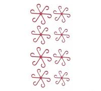 Juego de 8 marcos plegables reutilizables para apoyar y organizar las plantas de jardín, mejorando la estabilidad del tallo y el rendimiento de crecimiento (rojo)